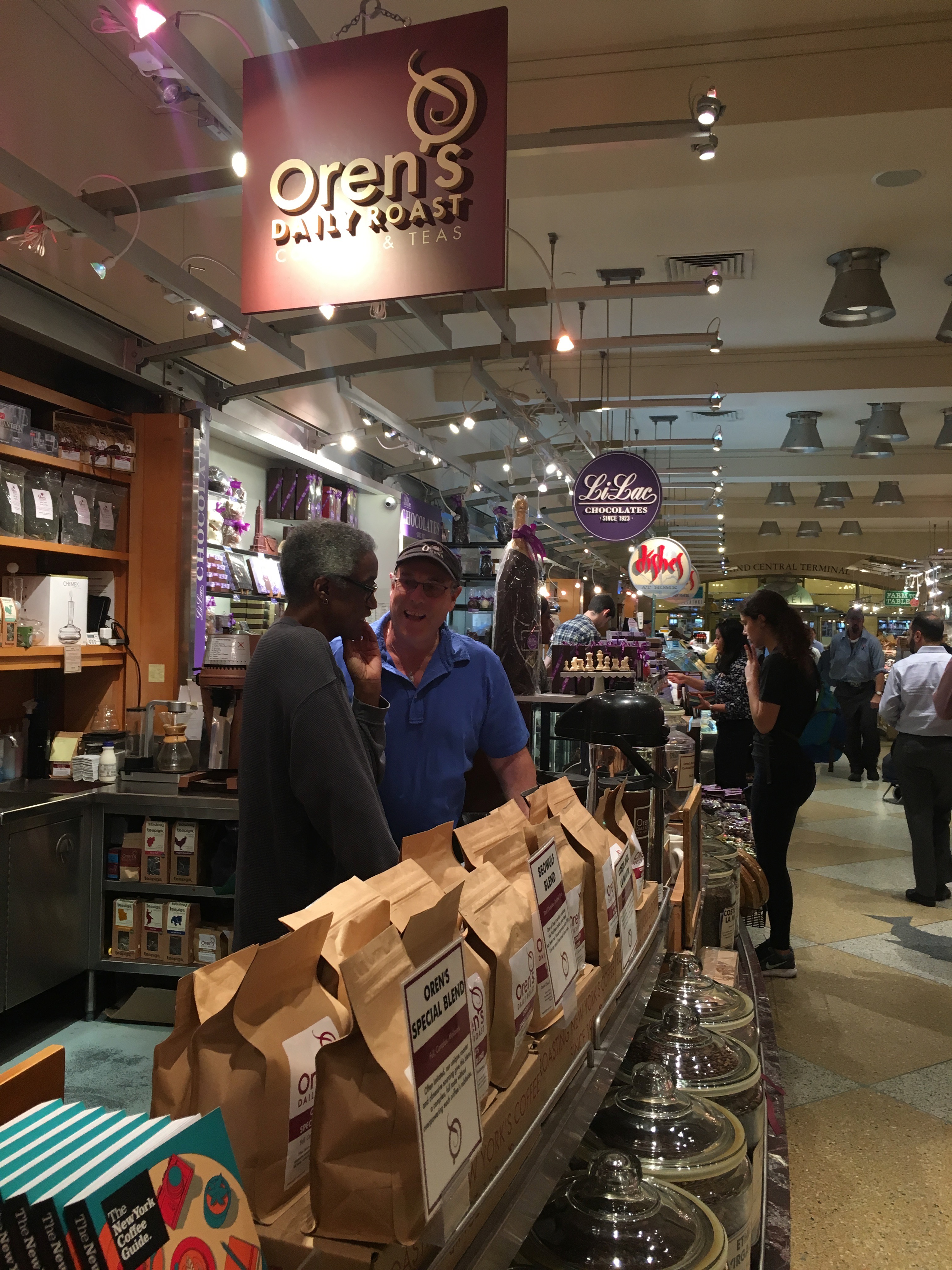 Smiling at Oren's Grand Central